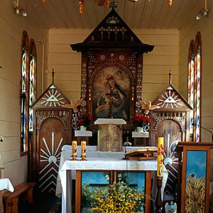 Ojcowski Park Narodowy, wnętrze kapliczki na wodzie